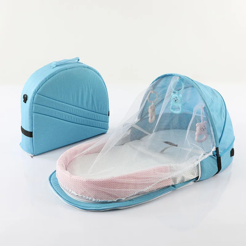 baby bed mosquito proof Baby Boys Girls Sleeping Nest Lounger Newborn Portable Snuggle Infant Crib Travel Playpen Mattress
