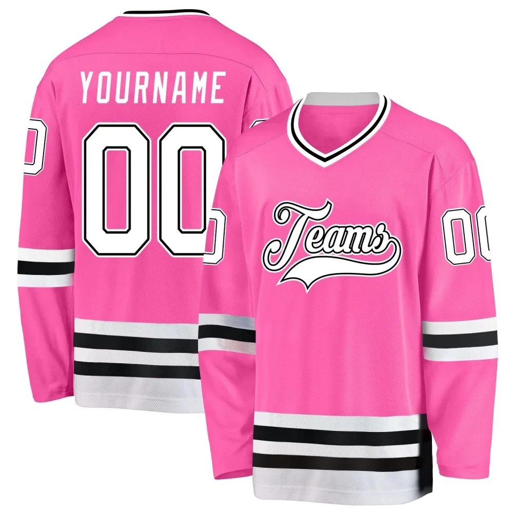 Custom Ice Hockey Jersey Print Your Name Number Team Sports Competition Training Clothing For Men Women Street Shirt