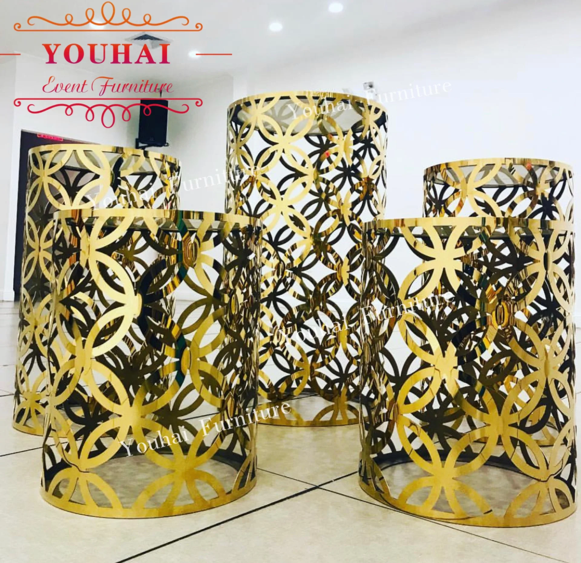 Wedding decoration round white dessert table stand plinth decorations for wedding event