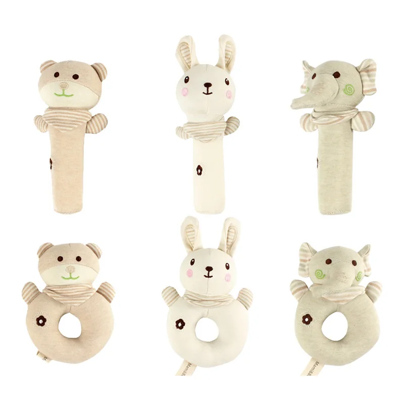 Baby BB stick round hand shaking cartoon animal hand ringing hand grasping stick toy M030