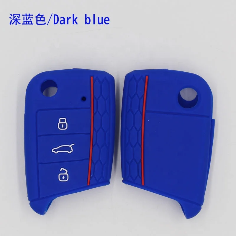 For VW Fob Custom Remote Soft Silicone Key Case New Materials Good Price Car Key Cover Customized