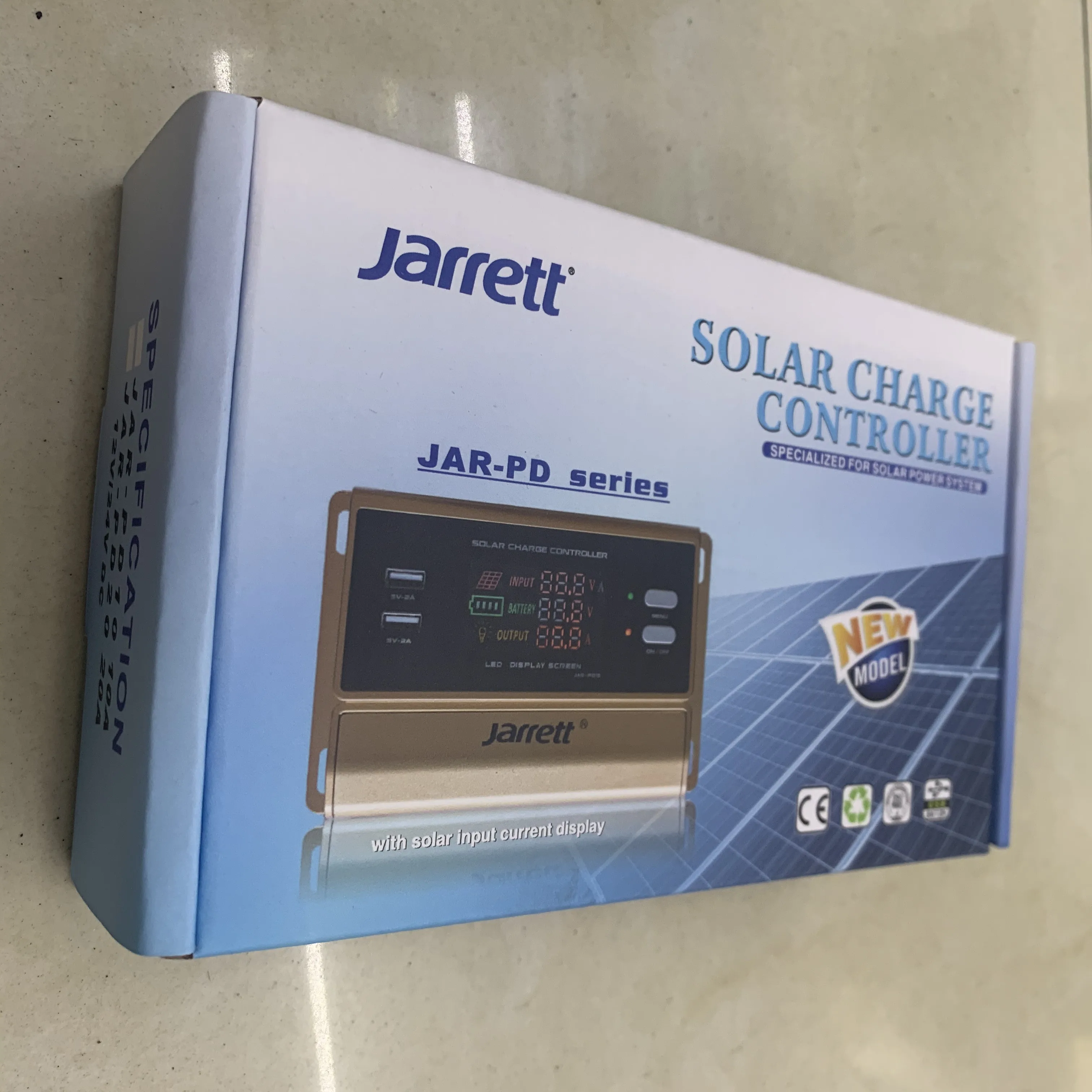 Jarrett 2021 New Design PWM Solar Charge Controller 12V 24V 30A 40A 50A 60A Charge For Battery Solar JAR-PD-30A