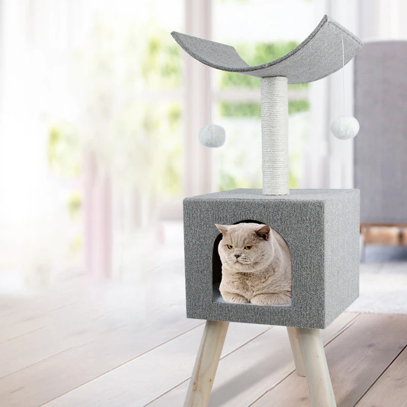 Cute boom Cat Tree and Condos with Sisal-Covered Scratching Posts, Plush Perches, Tower cat trees and towers on sale prime