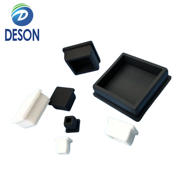 Deson stainless steel outer plug sealing cap steel pipe plug muffler desk chair mute pads silicone rubber square inner plug