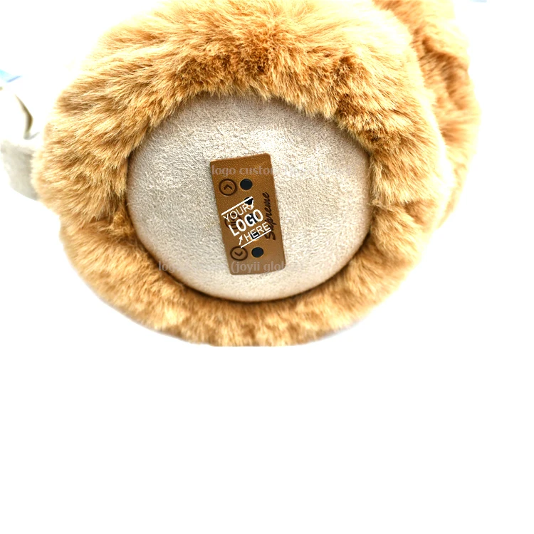 Оптовая продажа, Модный логотип на заказ, рекламные подарки, женские милые розовые плюшевые зимние теплые наушники, наушники