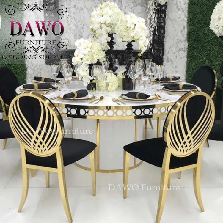 top grade  leather seat event royal gold wedding chairs for sale