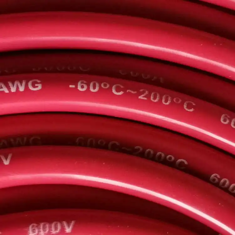 High Temperature Heat Resistance Flexible Silicone 0.08mm Tinned Copper Wire Cable Roll Battery New Energy Silicone Cable Wire