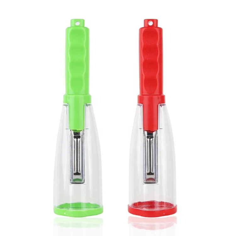 Gloway Hot Selling Kitchen Gadget Tools Multifunctional Carrot Peeling Knife Vegetable Fruit Peeler With Storage Box Container