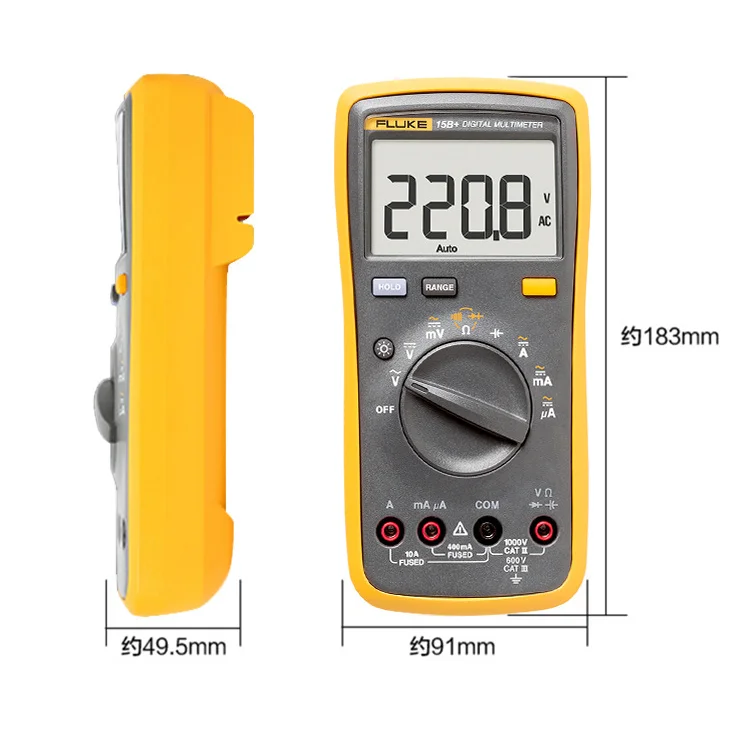 FLUKE 15B+ electric tool  4000 counts digital multimeter  1000V ac/dc current test digital multimeter