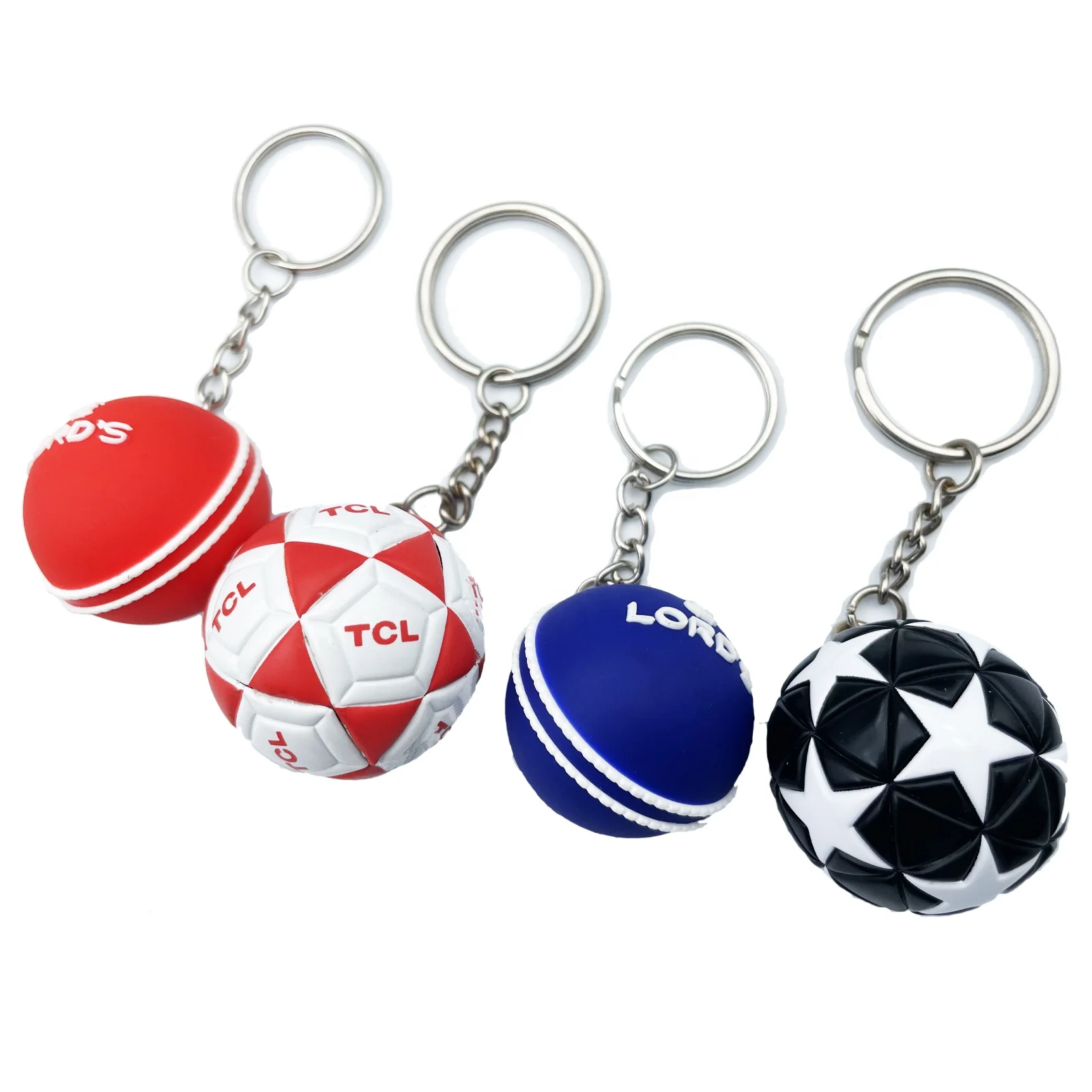 Factory Direct Customized Logo Basketball Football Volleyball Pendant Fans Keychain Keychain Club 3D Mini Ball