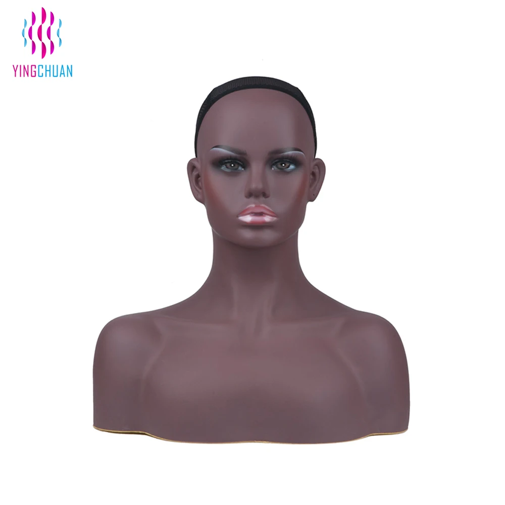 PVC female wig display mannequin