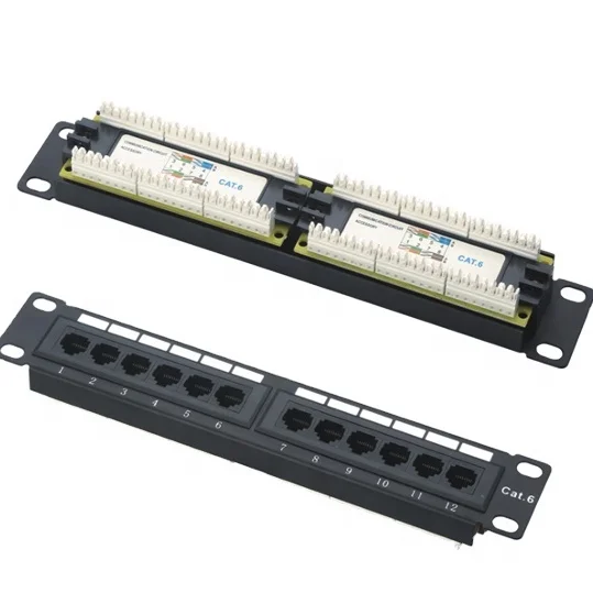 RJ45 FTP 24 Ports bnc Patch Panel cat6 with led keystone jack cat6 rj45 modular jack rj45 cat6 keystone jack telecom parts