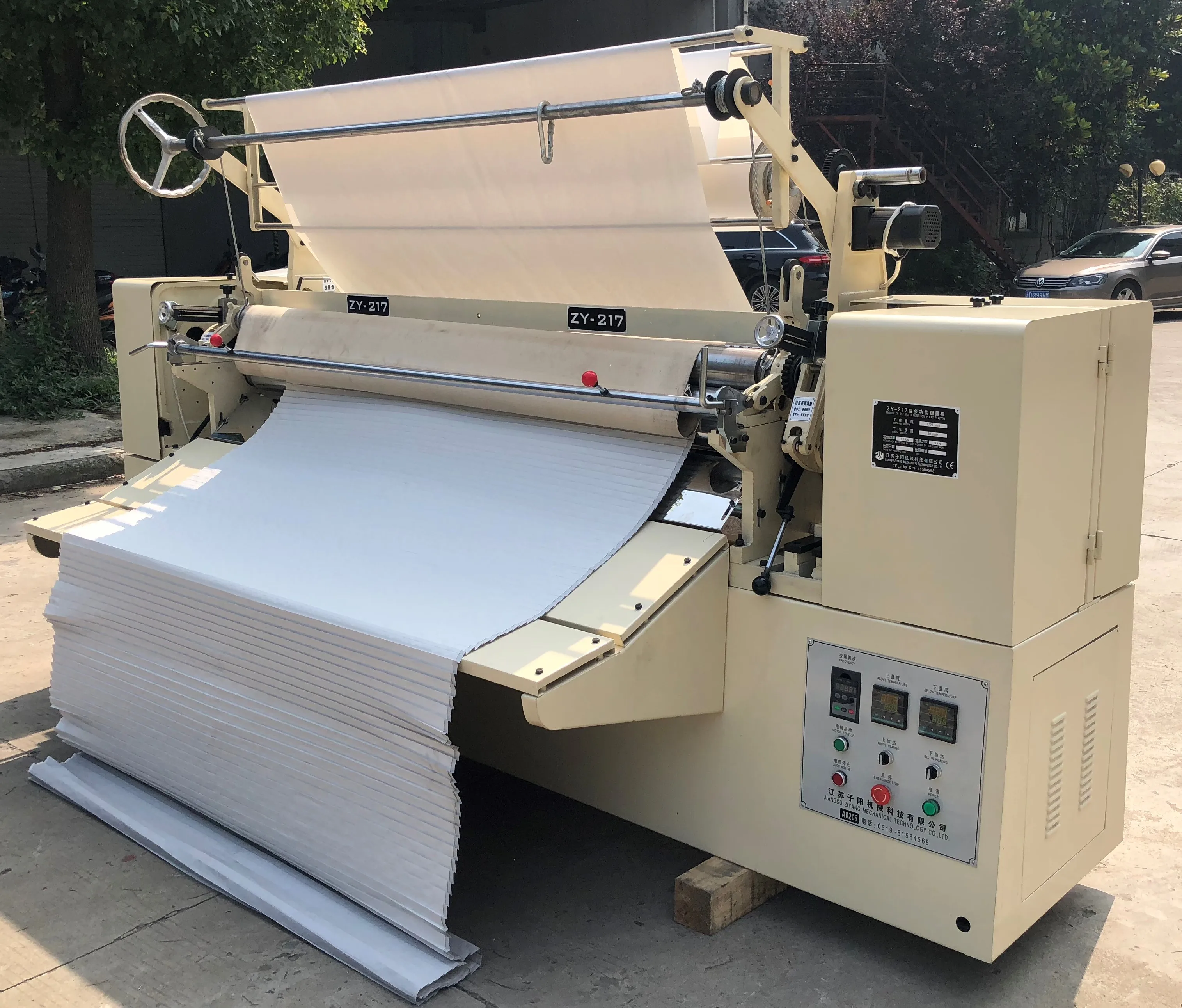 
ZY-217D industrial knife pleating fabric ribbon pleating machine 