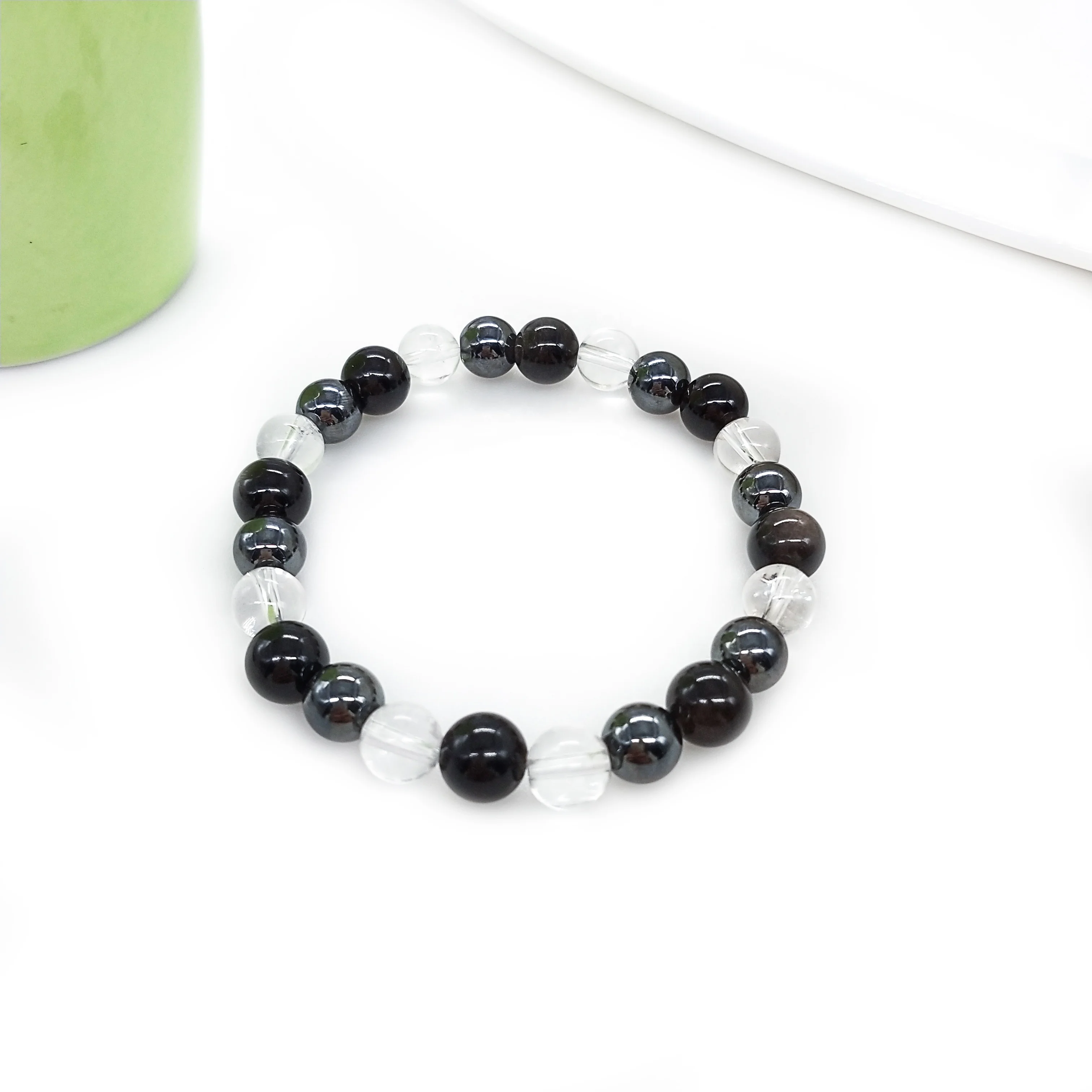 Natural crystal stone amethyst rose quartz turquoise onyx agate beads for women men 6mm 8mm 10mm round crystal beads bracelet