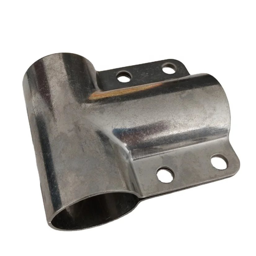 custom made stainless steel T joint end pipe clamp Chain link Fence Clamp for t-ing into a pipe