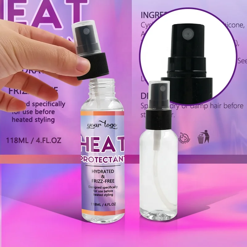 Private Label 100ML Professional Hair Care Organic Silkening Mist Oil Based hair Heat Protector Spray