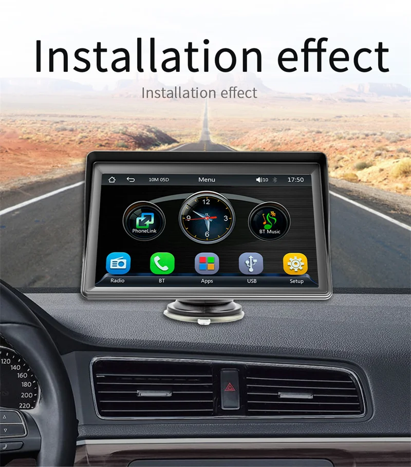 Lancol 7 inch Car Radio MP5 Player Auto Portable Multimedia Wireless Carplay 1080P IPS Monitor Touch Screen