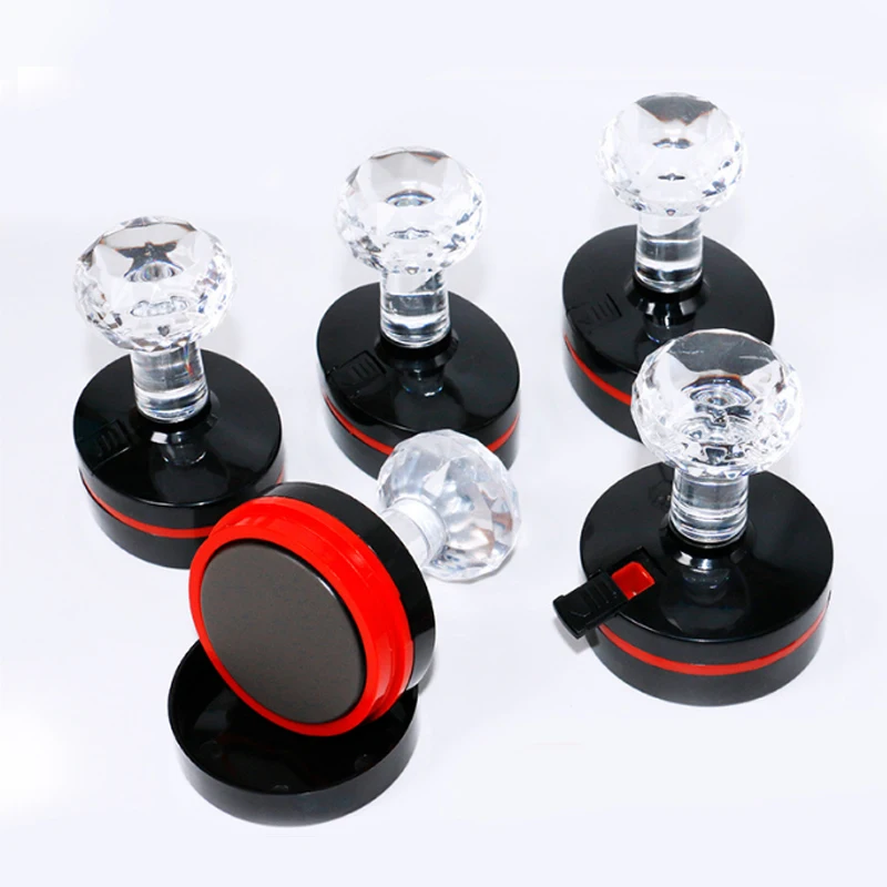 HY Self Ink Office Oval Flash Stamp With Edge Seal And Ink Filling Hole Stamp Crystal Handle Rubber Stamp