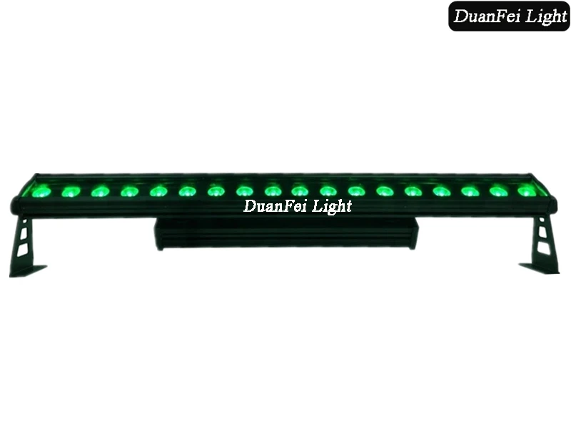 IP65 Outdoor led strip wall washer bar dmx dot pixel led bar light 18x18w 6in1 rgbwa uv led wall washer