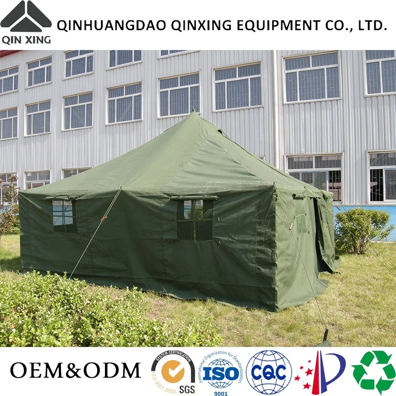 QinXing sell well 10people big space stable structure camping tents sale outdoor canvas tents canvas winter tent
