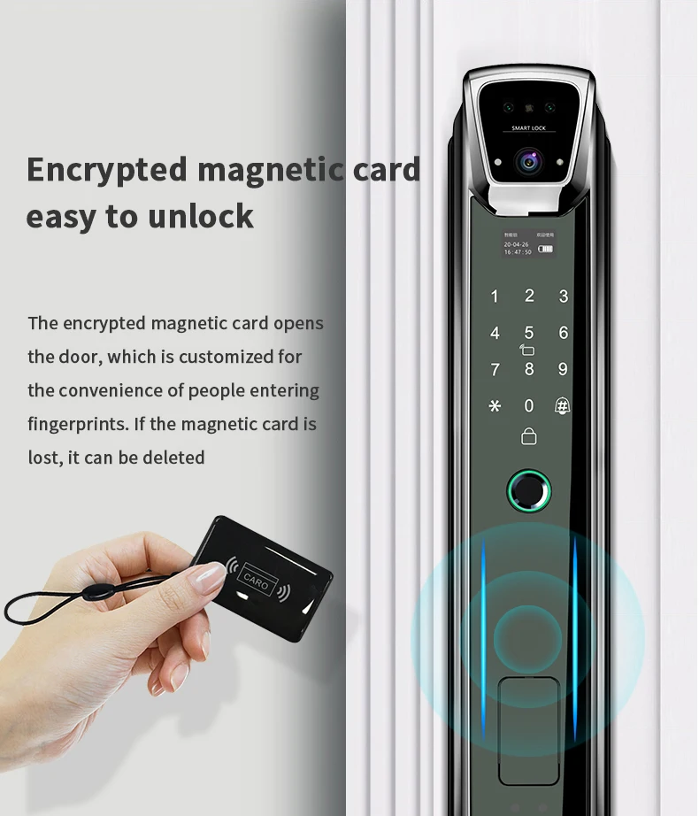 New Model S937Max Face ID Recognition Video Calling Smart Lock Intelligent Xhome WiFi Fingerprint Code Card Smart Home Lock Door