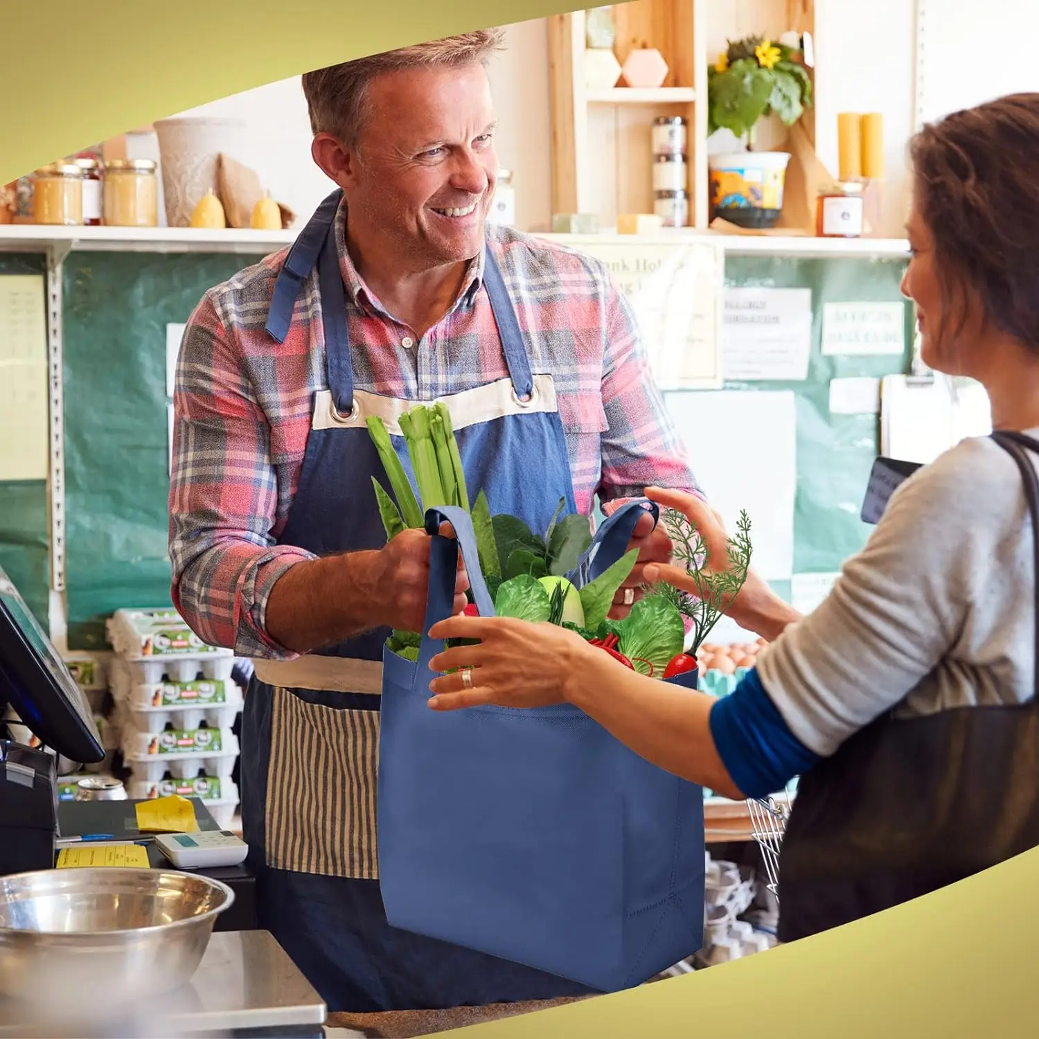 High Quality boutique Dark blue gift shopping bags with logos Grocery tote Strong suture non woven reusable bag