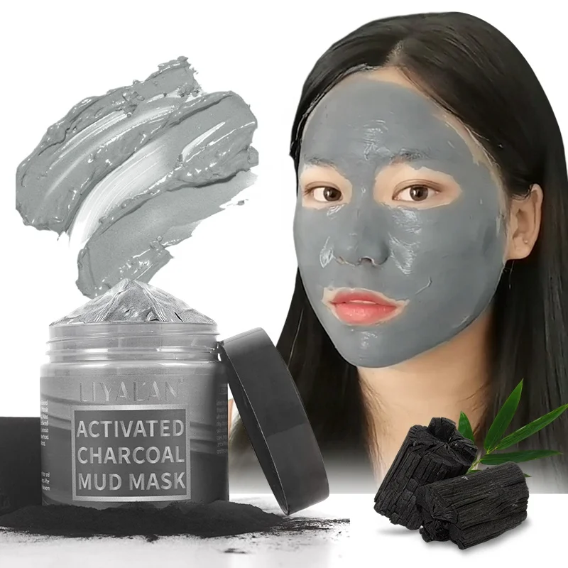Private Label Vegan Black Facial Mask Natural Oil Control Detox Charcoal Clay Mask
