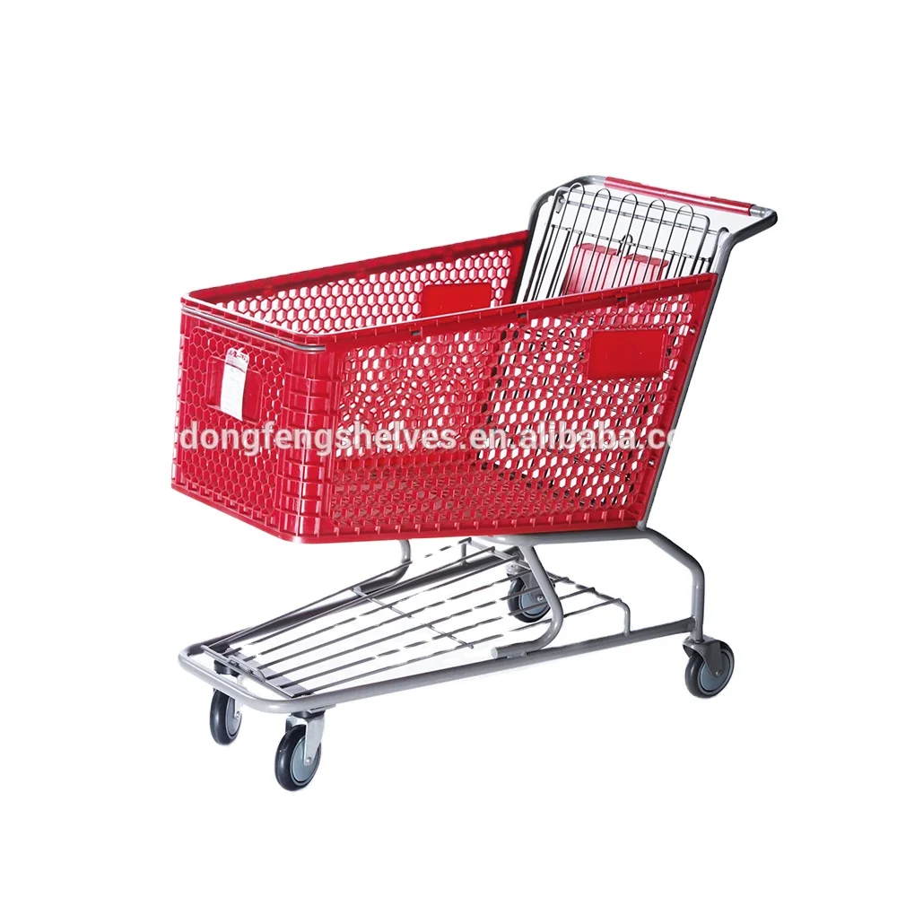 hot sale metal supermarket shopping cart trolley