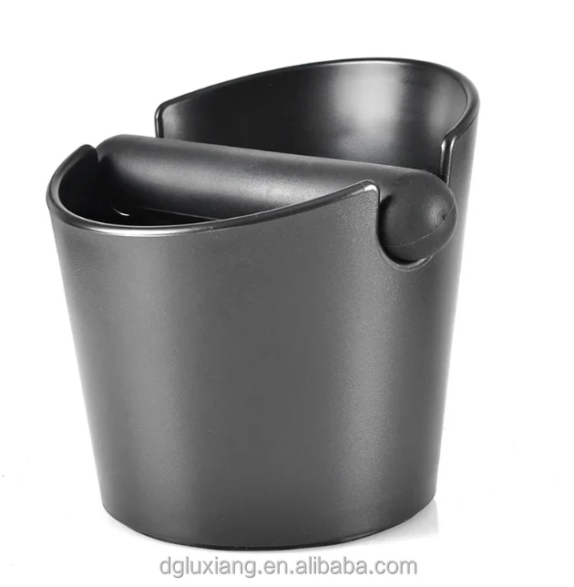 Espresso Coffee Knock Box -4.8 inch ABS Black Durable Shock-Absorbent  Knock Box for barista