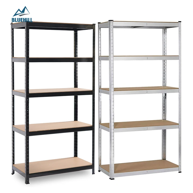 800lbs/ layers Heavy duty 5 layers garage boltless storage racks anaqueles with wire shelves