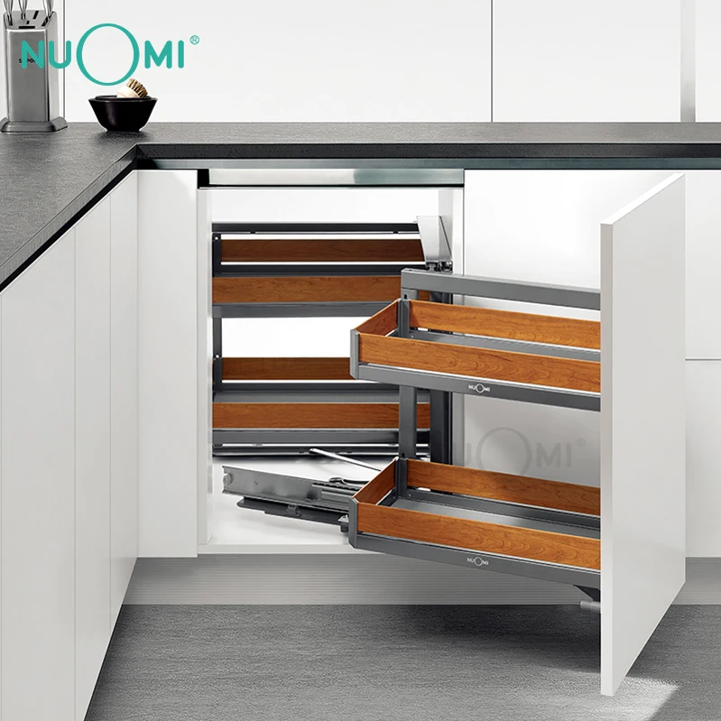 
NUOMI Mirage Series Kitchen Pull Out Revoling Cabinet Corner Basket 