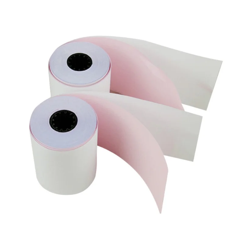 Wholesale High Quality Wood Pulp Carbonless Paper Roll 76x76mm Non Carbon Self Copy Paper Roll