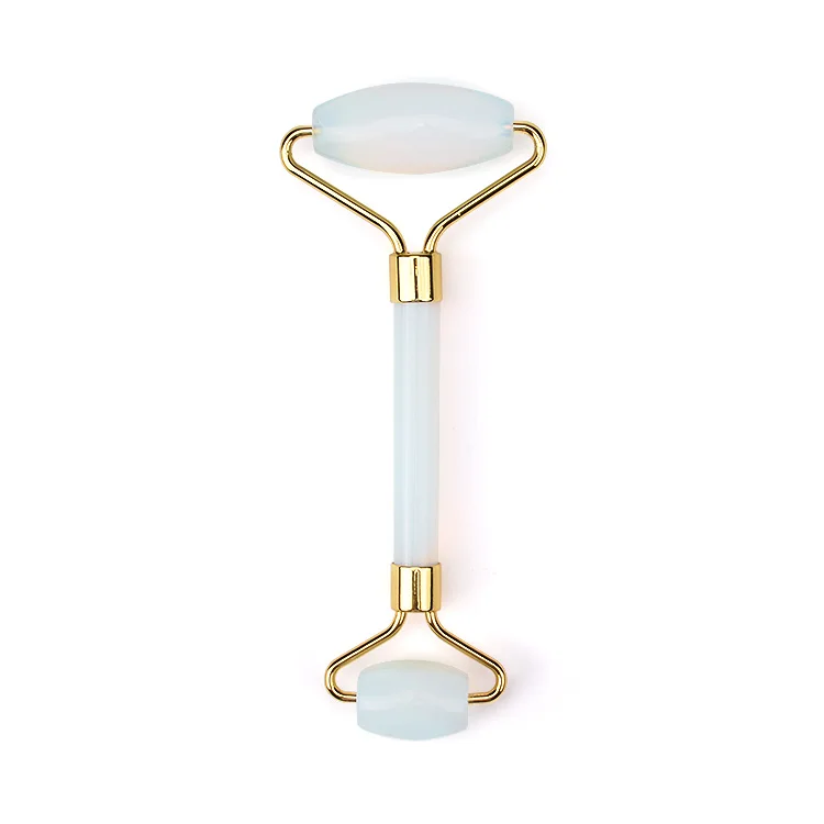 Hot Sell  Natural Stone White Opal Face Roller Jade Roller And Guasha In A Box 3 In 1 Set Beauty Facial Anti Aging For Women