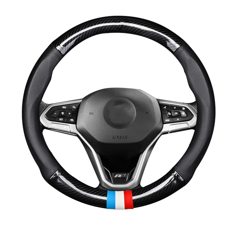 Чехол на руль для Skoda Octavia 2 3 A5 Fabia Yeti Kodiaq Karoq Superb Kamiq Rapid Citigo Roomster Spaceback из