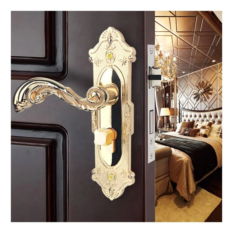 Европейский комплект замков для дверных ручек из цинкового сплава в европейском стиле