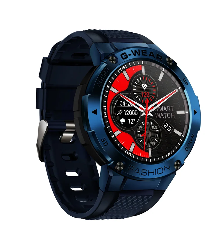 Big Battery K28H 1.32 Inch Screen Smartwatch Custom Watch Face Health Monitor Music Control Sport Rugged Smart Watch