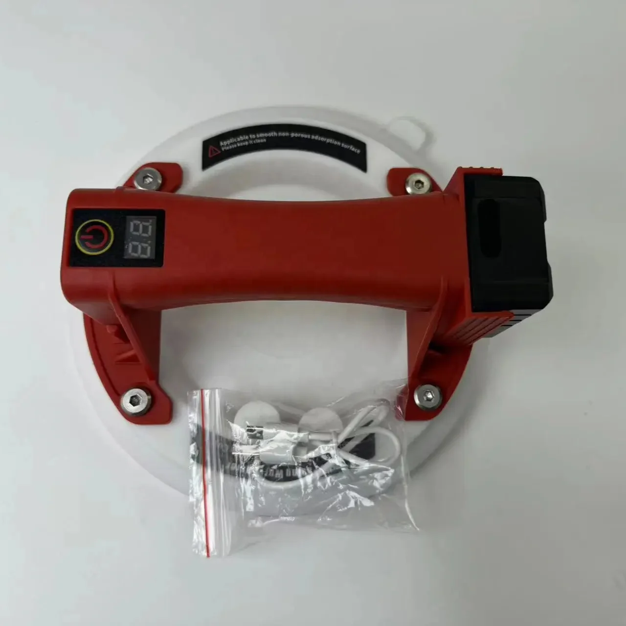 Larix high quality electric suction cups wholesale 8 inches 200KG digital display curved surface vacuum suction cup with OEM