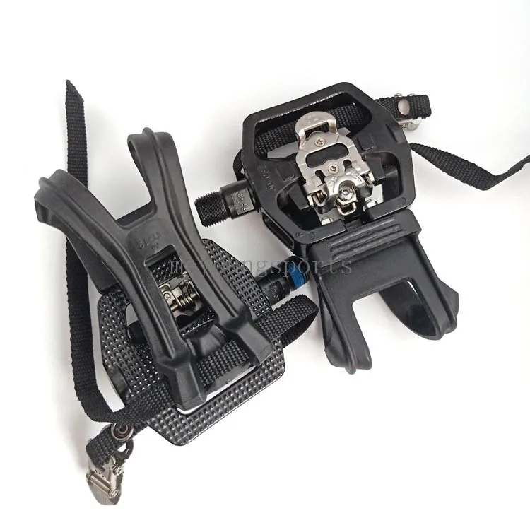 HOT Bearing Aluminum Commercial Indoor Spin Bike Pedals SPD Straps JD-037V Exercise Bike Pedals
