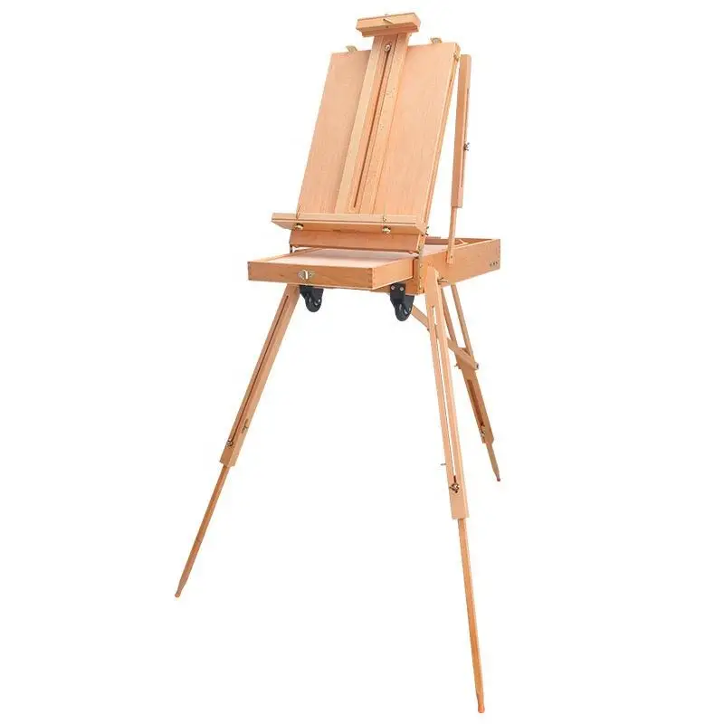 Bview Art Italy Adjustable Foldable Tripod Stand Beech Wood Portable Sketching Painting Frame Easel