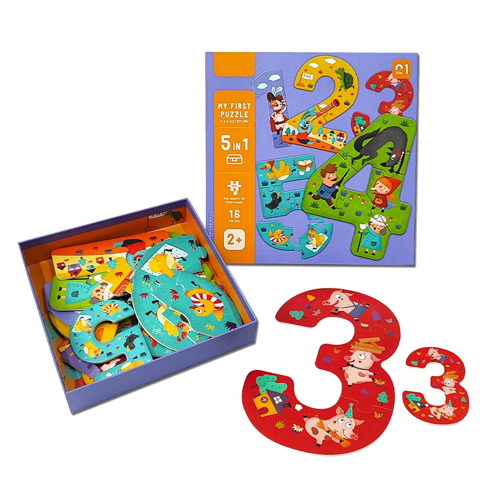 New Products Baby Toys 2-4 Year Educational Toys Arabic Numbers Puzzles Games Jigsaw Puzzles For Kids