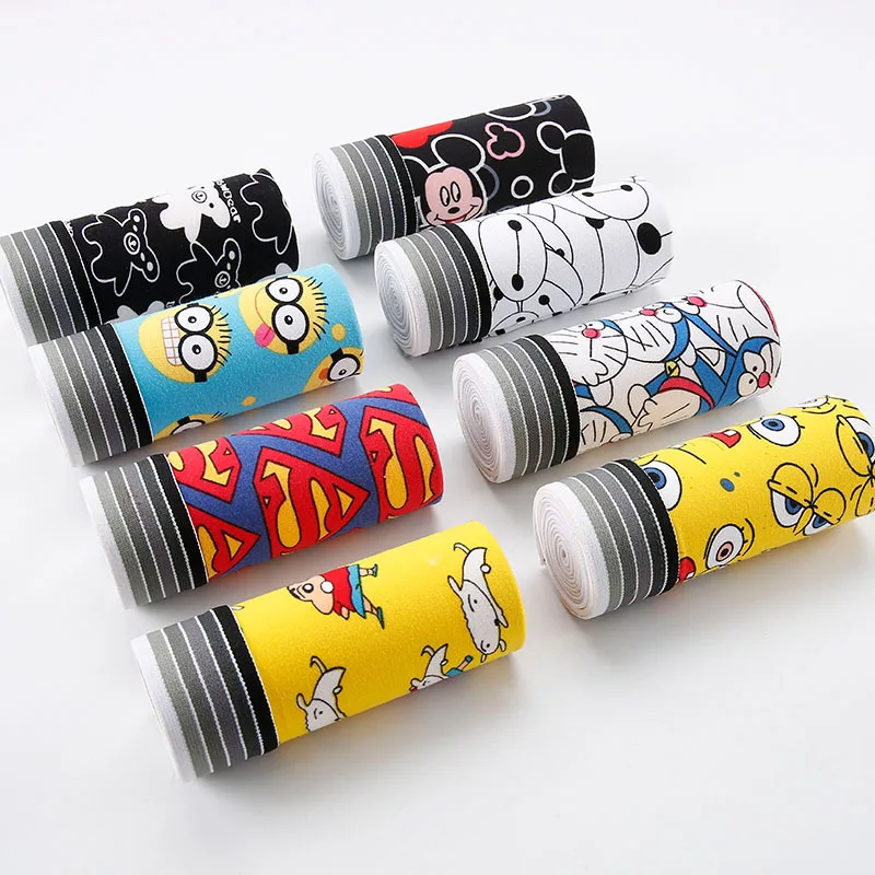 Оптовая продажа, модные трусы-боксеры с мультяшным принтом, нижнее белье для мужчин, дышащие мужские трусы-боксеры