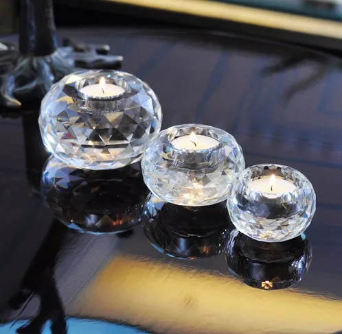 Хрустальный стеклянный подсвечник, подсвечник для ужина при свечах, украшение