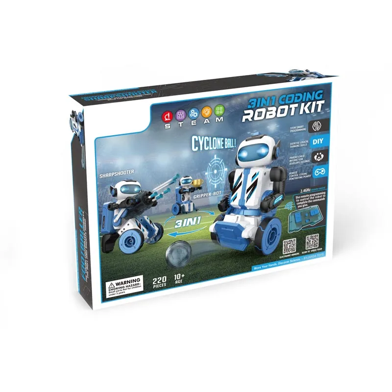 Factory 2.4G 3 in 1 Remote Control Robot Radio Control Toys RC Robot Remote Controller Mobile Programming Robots Toys