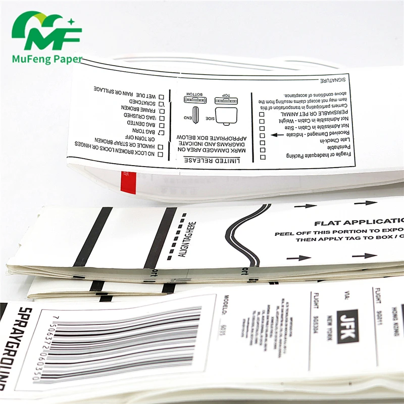 Virgin Luggage Tag Boarding Passes Hang Tag For Baggage Airline Paper Luggage Tags Blank Labels Customized Adhesive