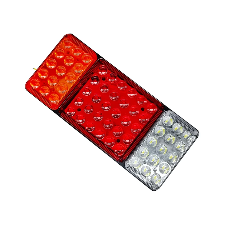 2pcs Waterproof 12V LED Taillights Truck RV Van Bus Rear Tail Trailer Lights Signal Indicator Brake Stop Reverse Lamps