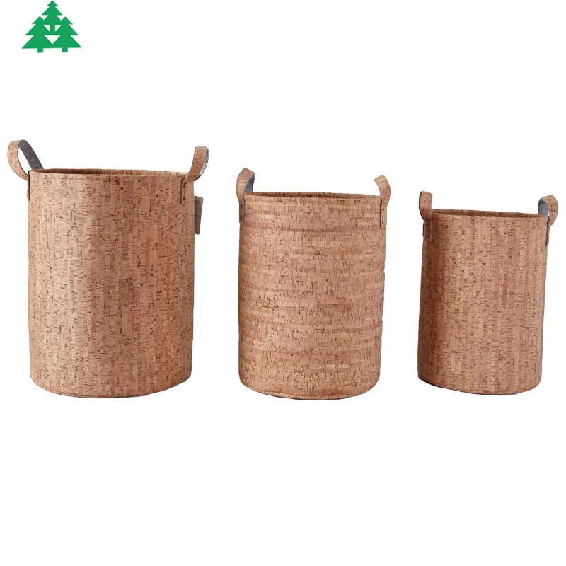 Hot sell and luxury felt and cork household storage bucket baby toys clothes laundry storage basket