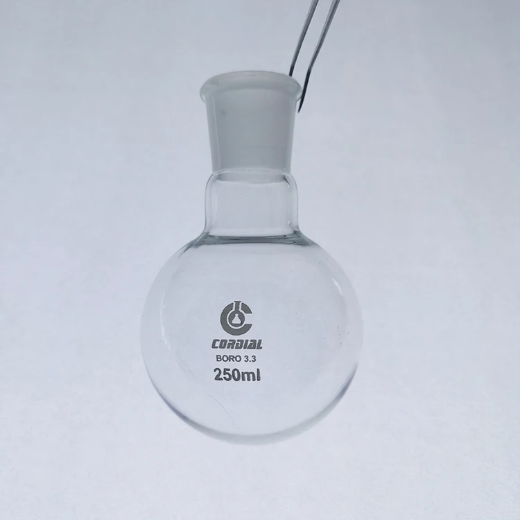 500ml Laboratory GLassware Round Bottom Flask For Boiling cordial