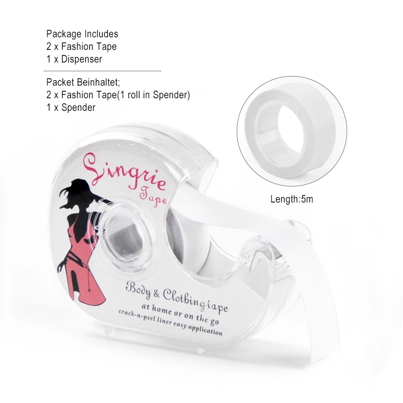 Underwear Accessories Non-slip Waterproof Double-Sided Tape Convenient Anti-Glare PVC Measure