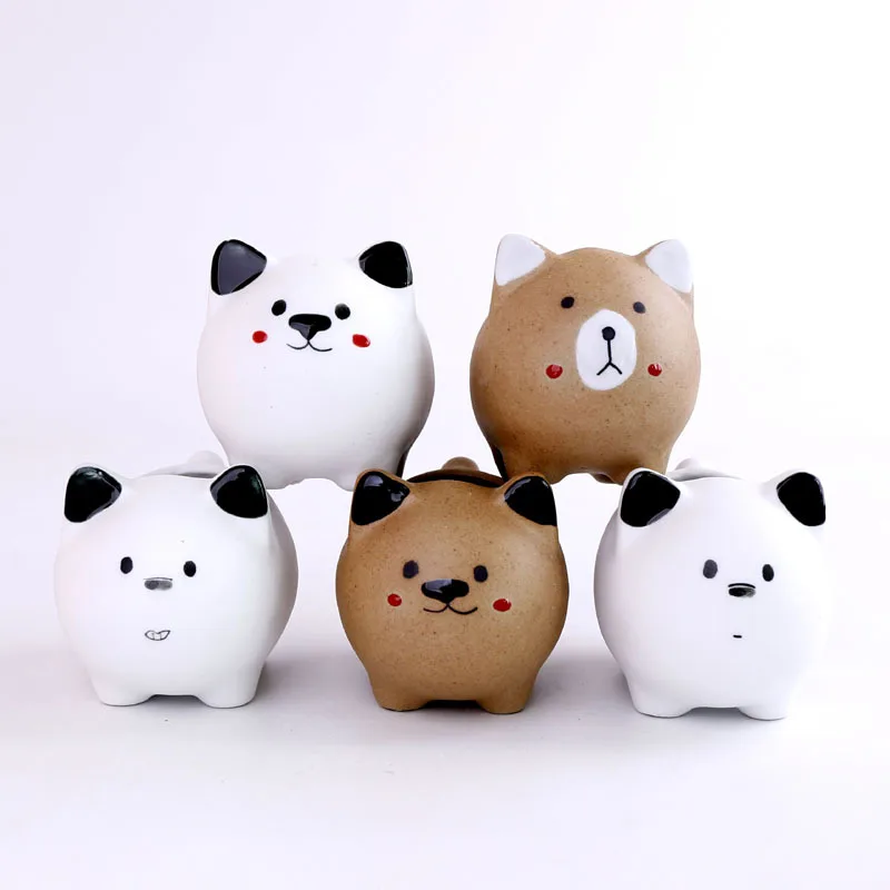10cm Succulent Plant Cartoon Pot Large Cat Bear Flower Pot Ceramic Garden Animal Flowerpot Big Desk Cactus Planter