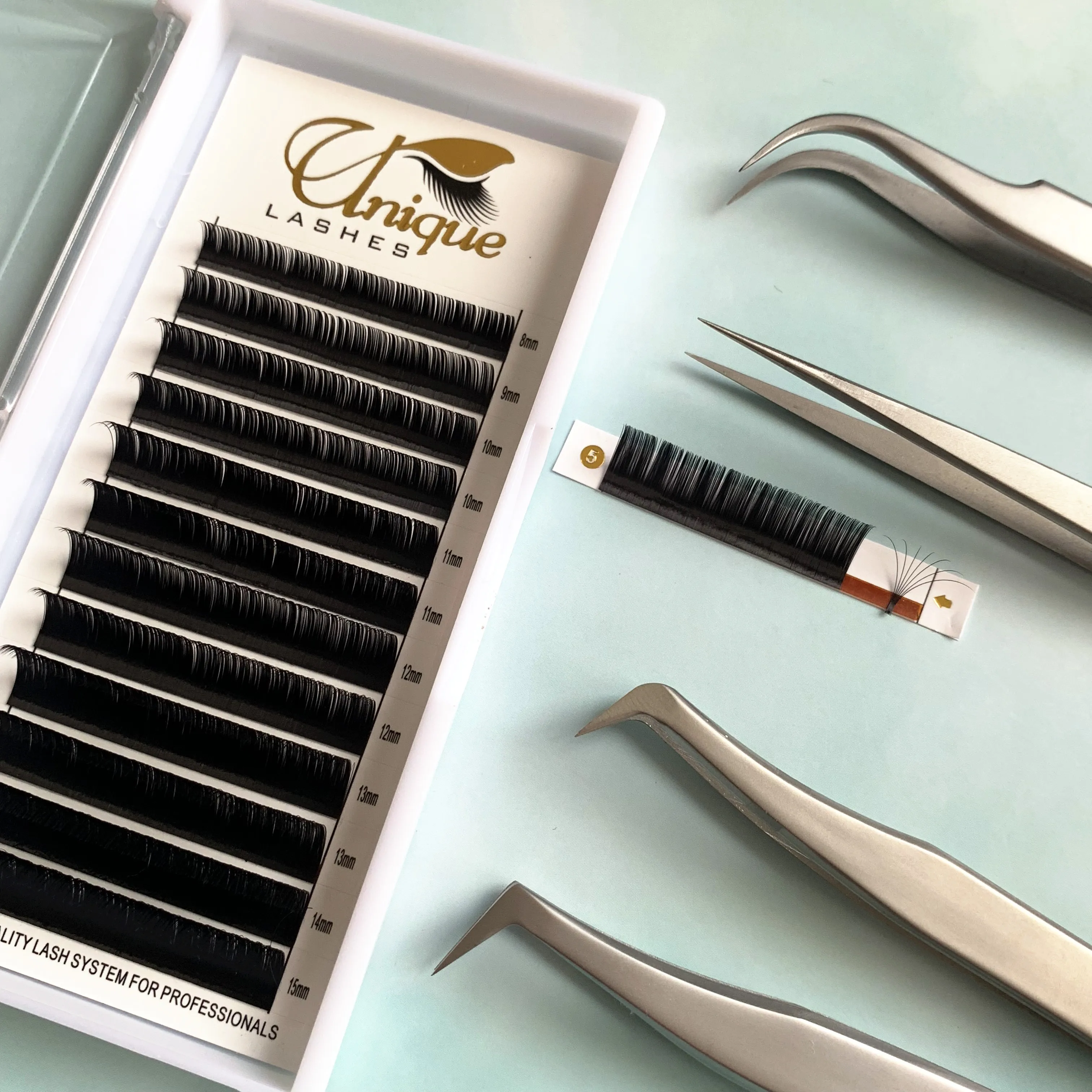 Individual Classic Lashes Premium PBT B C CC D DD Curl Single Mink Individual False Eyelash Extensions